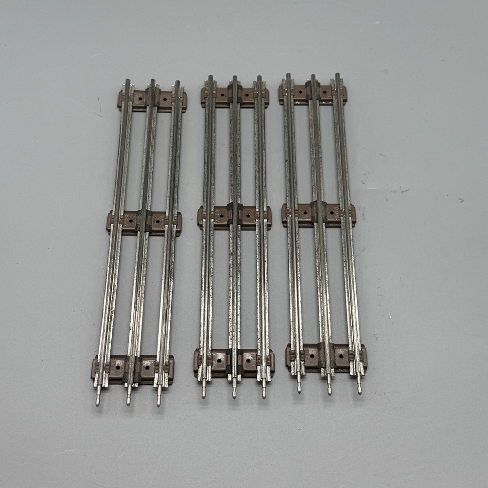 K-Line O Gauge 3 Rail Straight Track Lot of 3 Tubular Train Track 10"